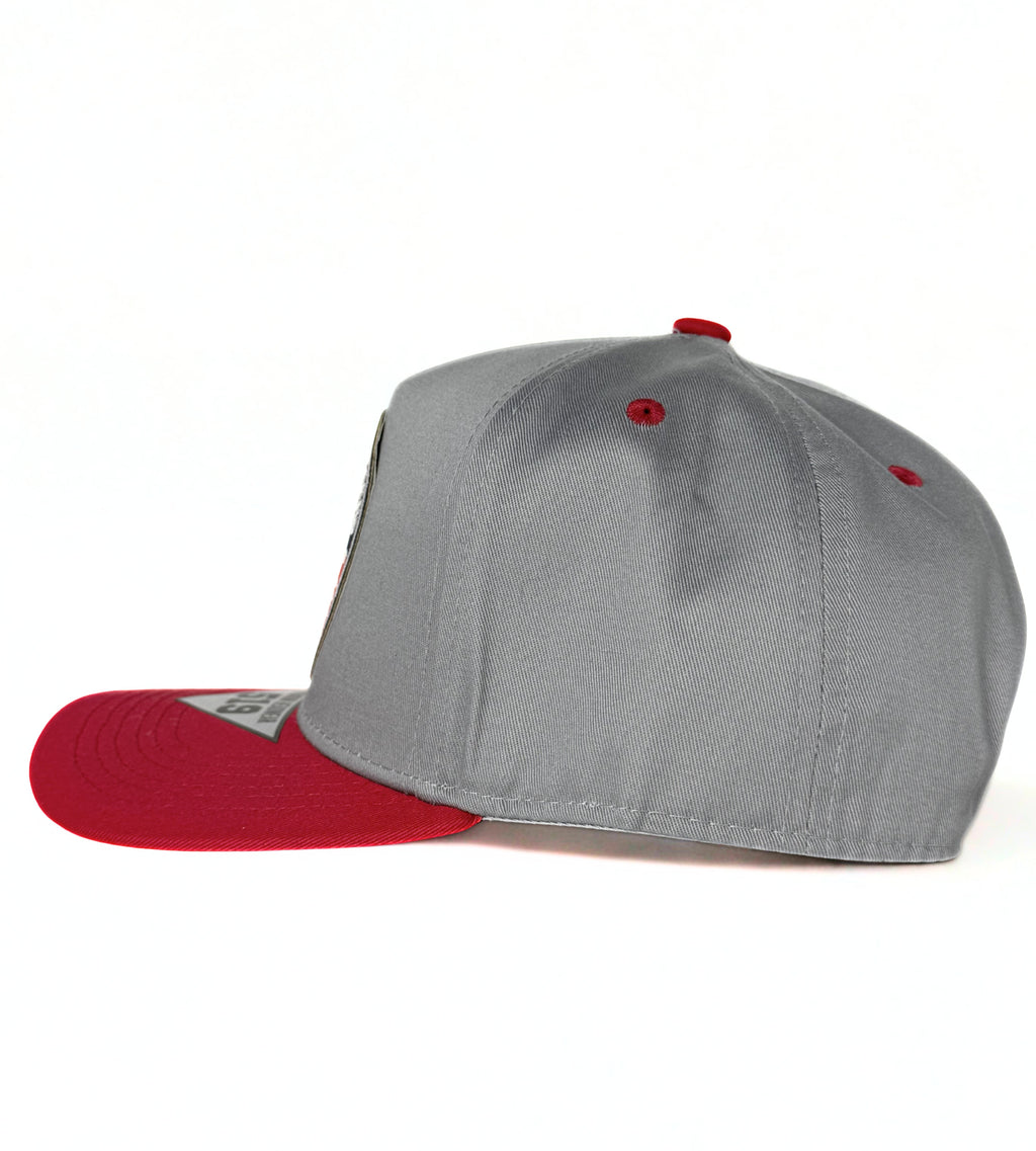 Jeep 4x4 American Legend Trucker Twill Snapback Grey/Red