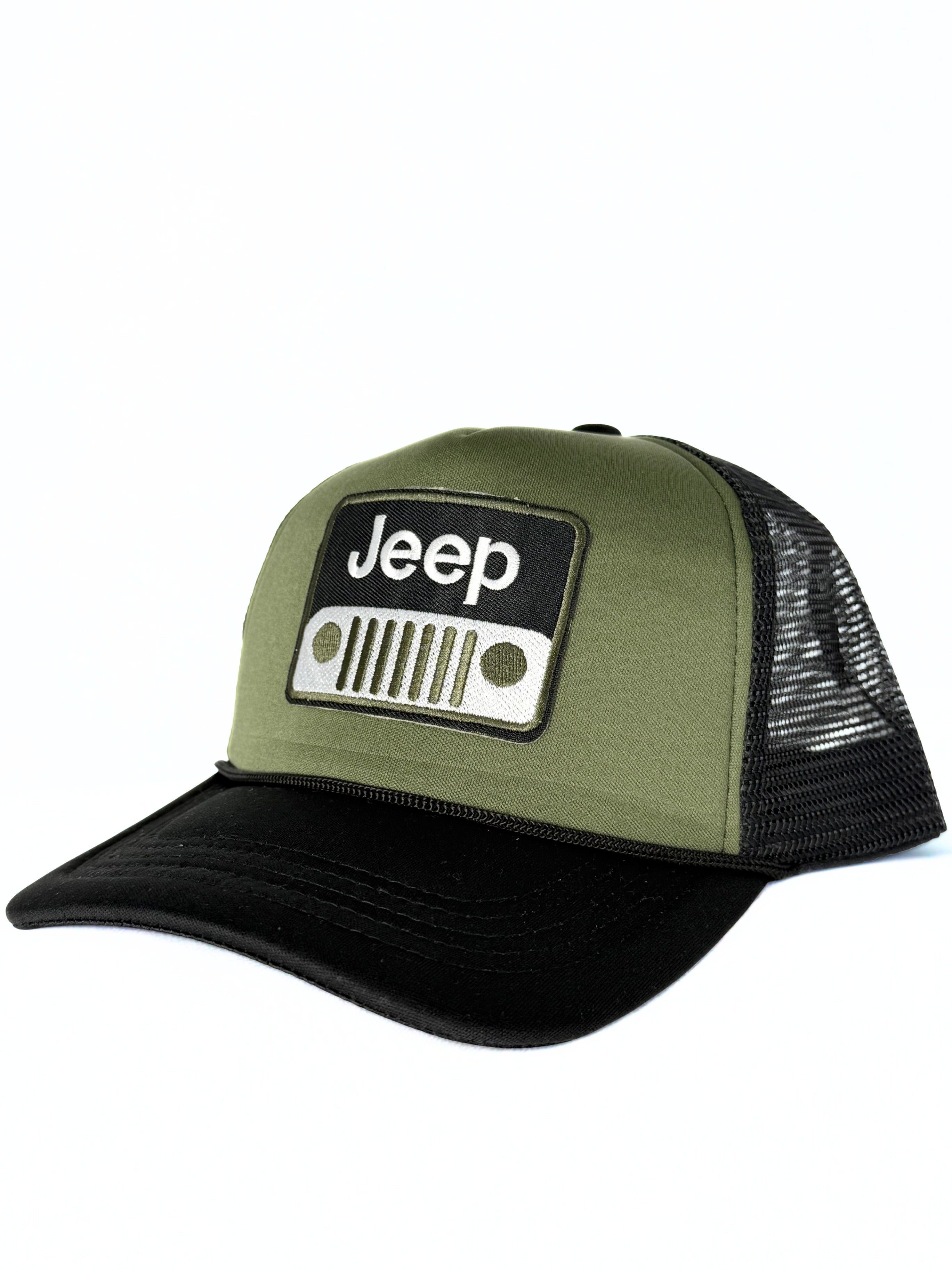 Jeep Trucker Mesh Snapback Cap Hunter Green/Black/Olive