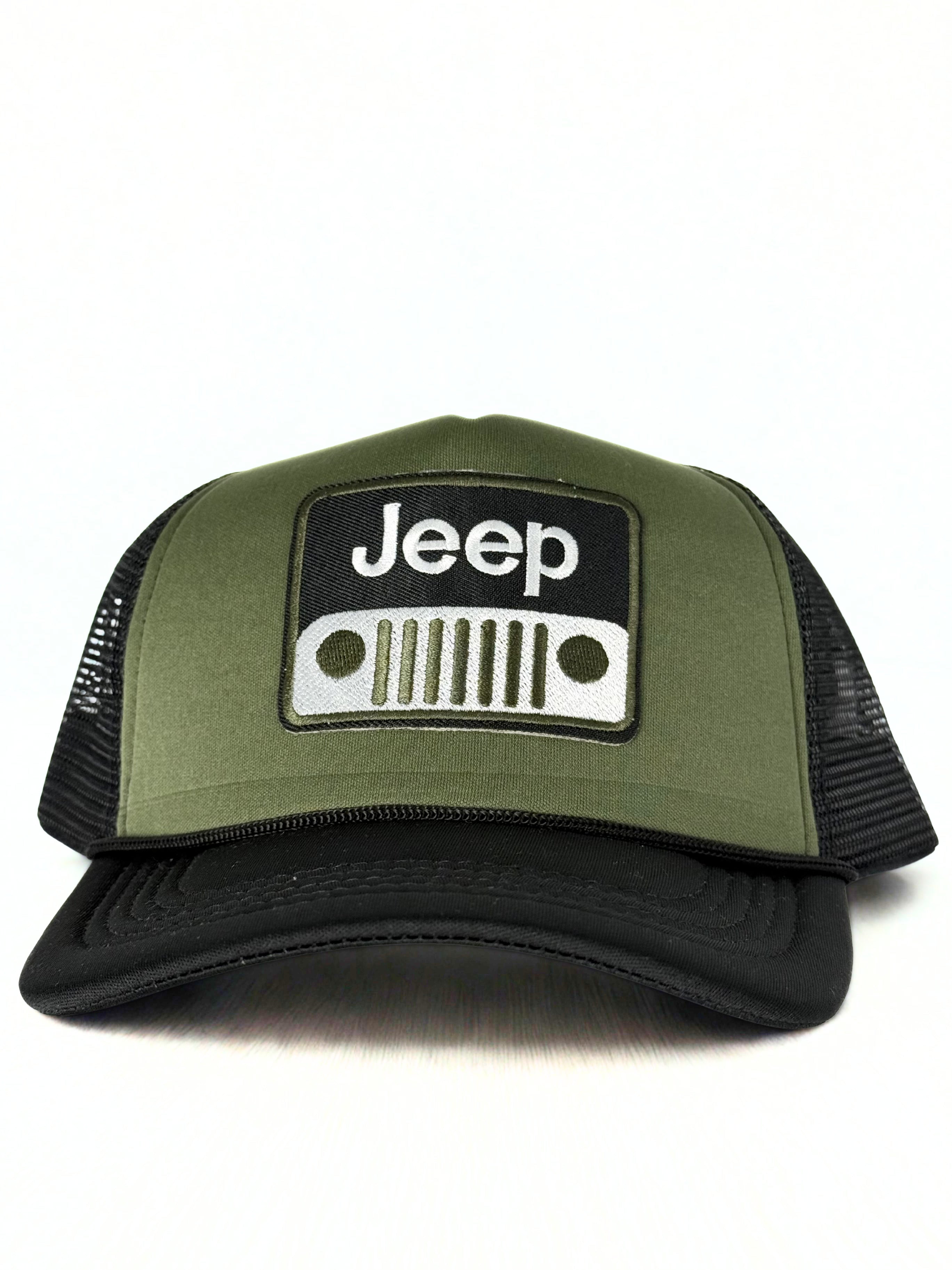 Jeep Trucker Mesh Snapback Cap Hunter Green/Black/Olive