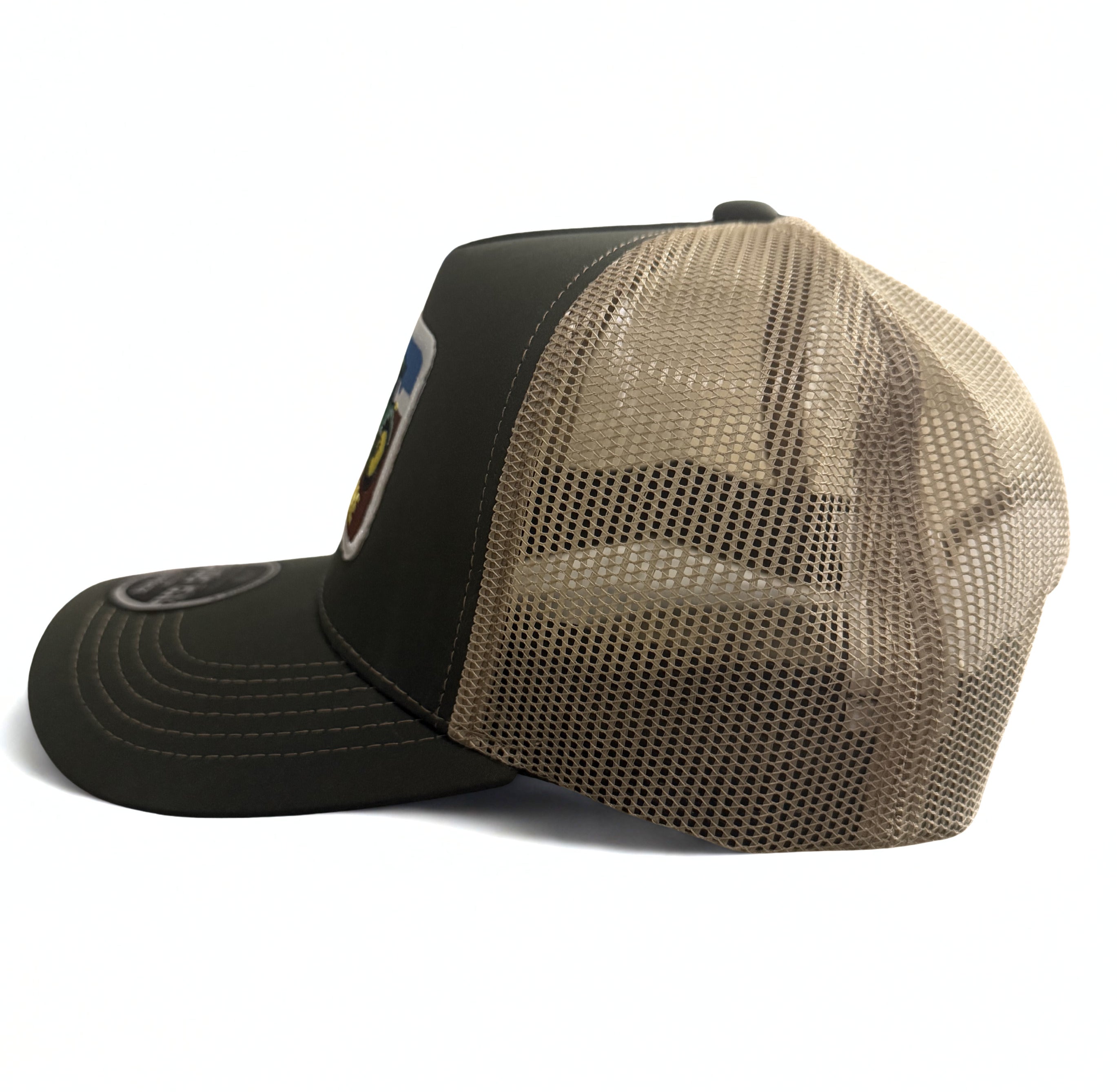 John Deer Snapback Hat Twill  Embroidered Classic Logo Adjustable Trucker Cap Green/Beige