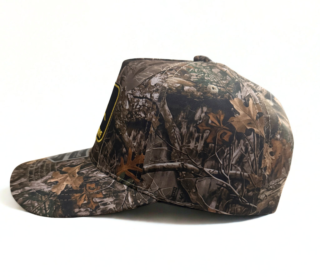 John Deere Vintage Embroidered Logo Cap Twill Adjustable Snapback Hat Real Tree Woodlands