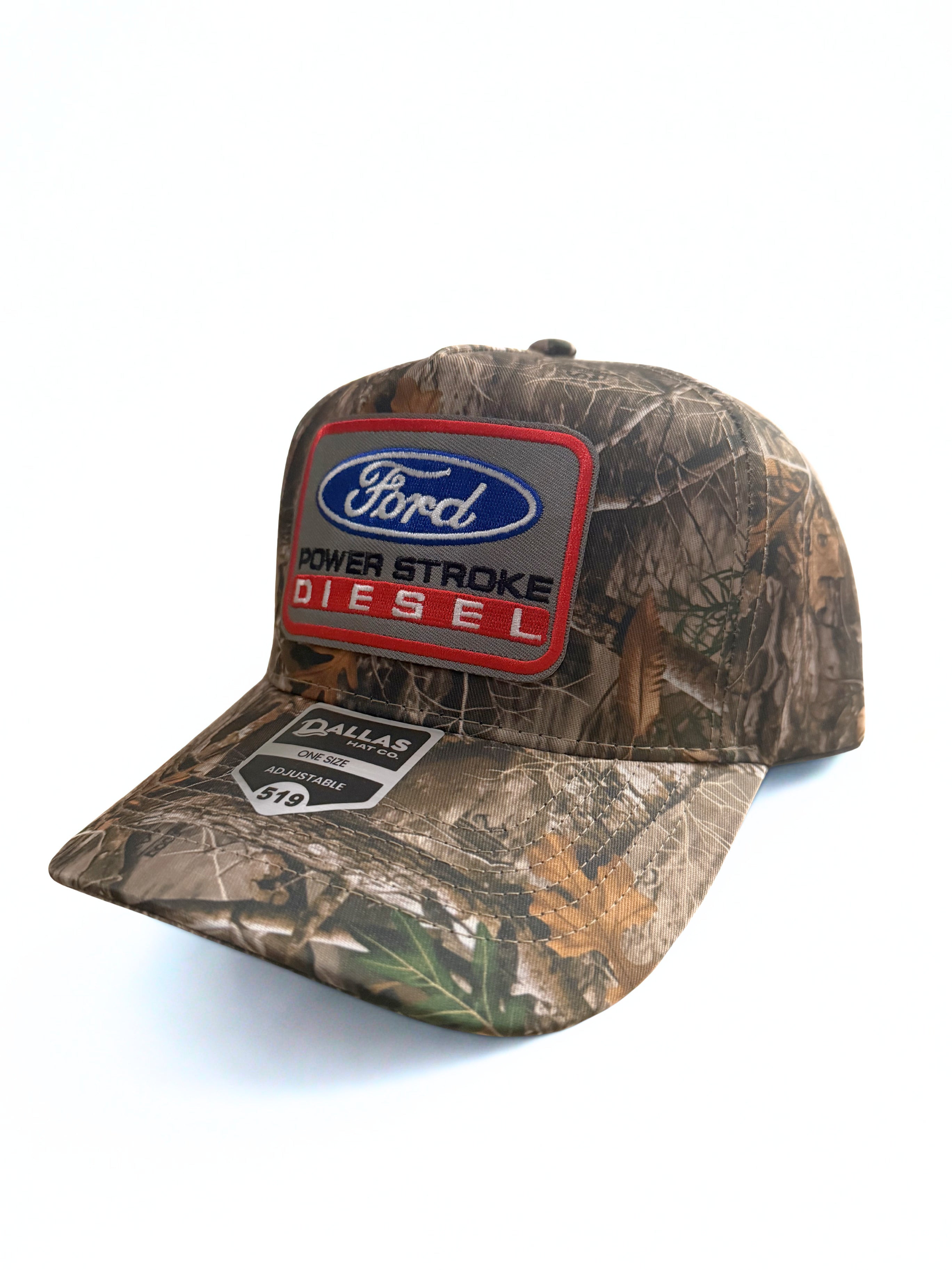 Ford Power Stroke Diesel Embroidered Cap Twill Adjustable Snapback Real Tree Mossy Oak Style