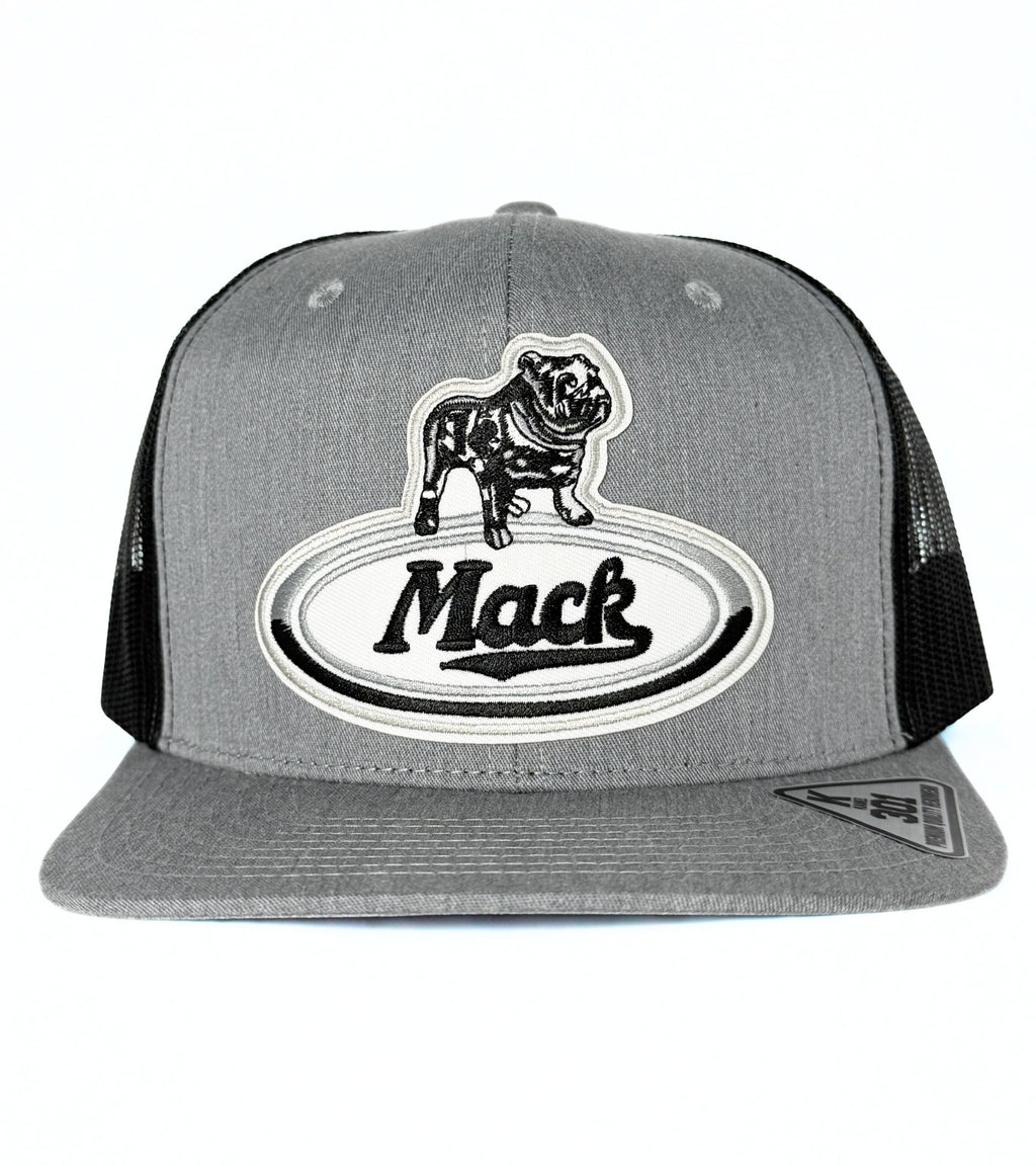 Mack Truck Bulldog Trucker Mesh Snapback Cap Grey/Black