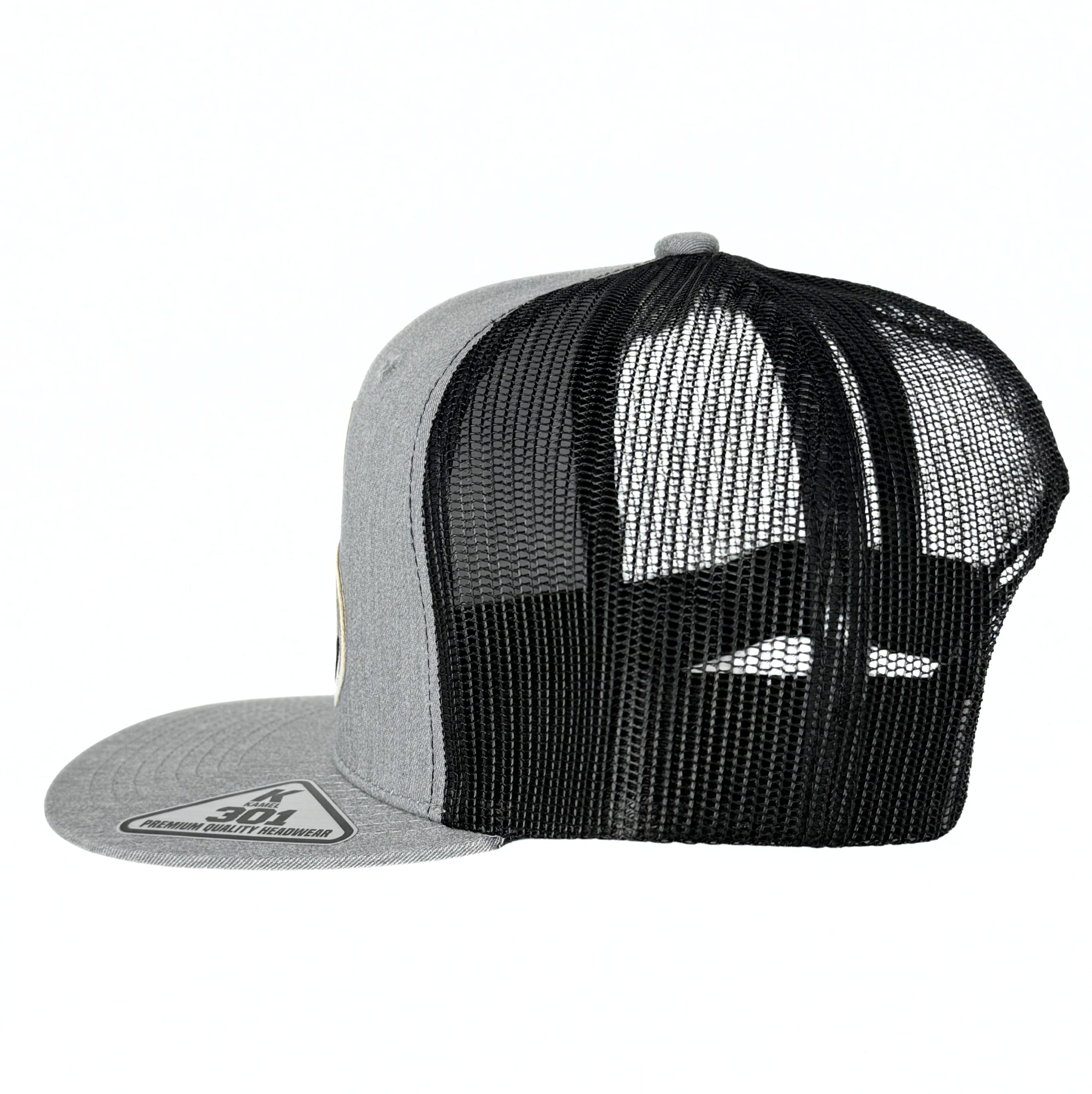 Mack Truck Bulldog Trucker Mesh Snapback Cap Grey/Black
