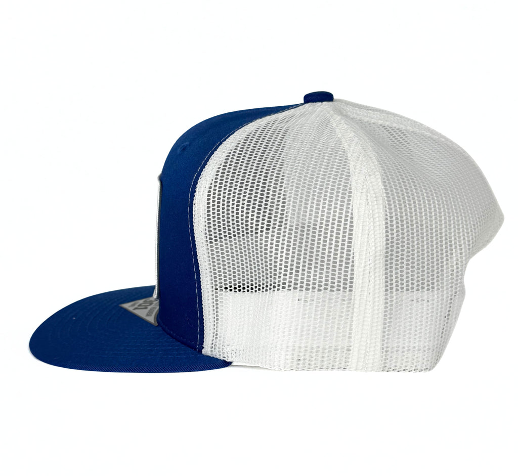 Mack Truck Retro Mack 1970 Semi Embroidered Logo Hat Trucker Mesh Snapback Adjustable Cap Blue/White
