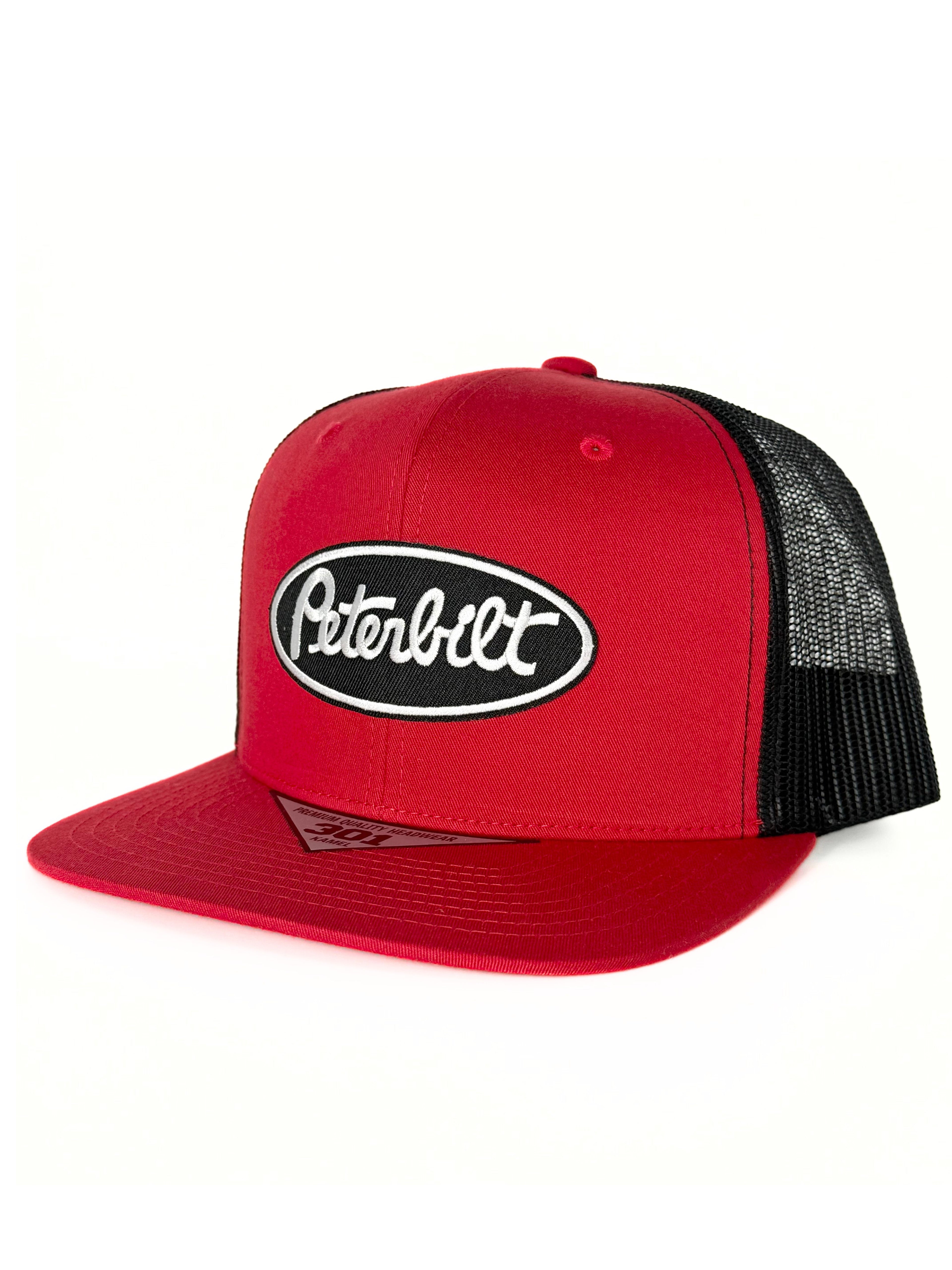 Peterbilt Trucker Mesh Snapback Cap Red/Black
