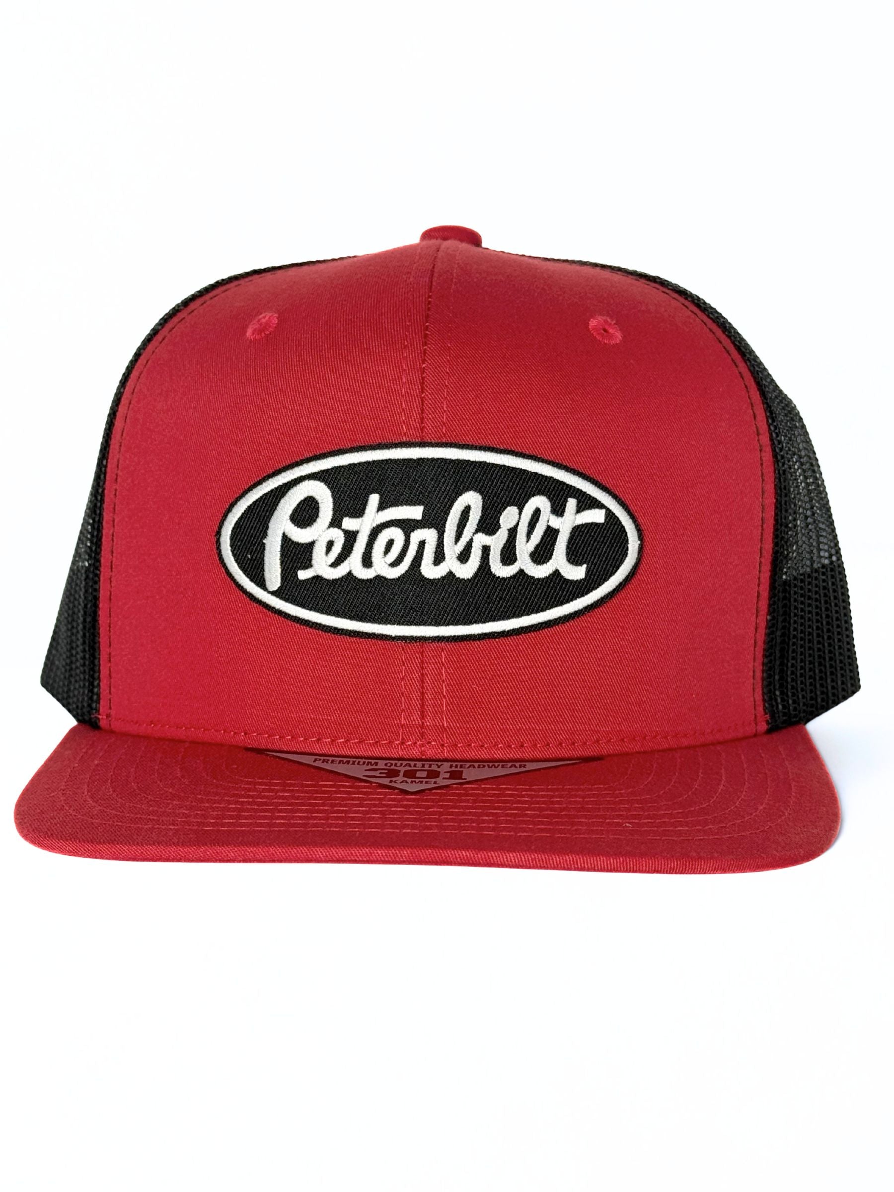 Peterbilt Trucker Mesh Snapback Cap Red/Black