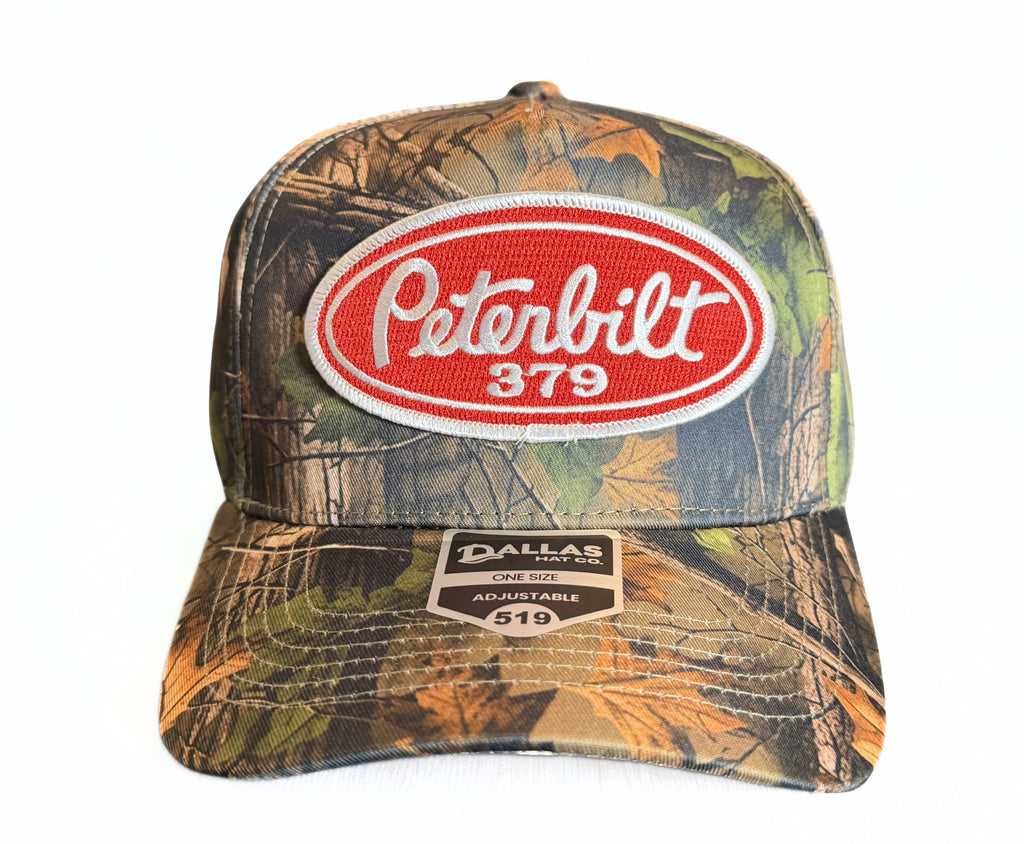 Peterbilt 379 Semi Truck Embroidered Logo Snapback Hat Premium Twill Adjustable Cap