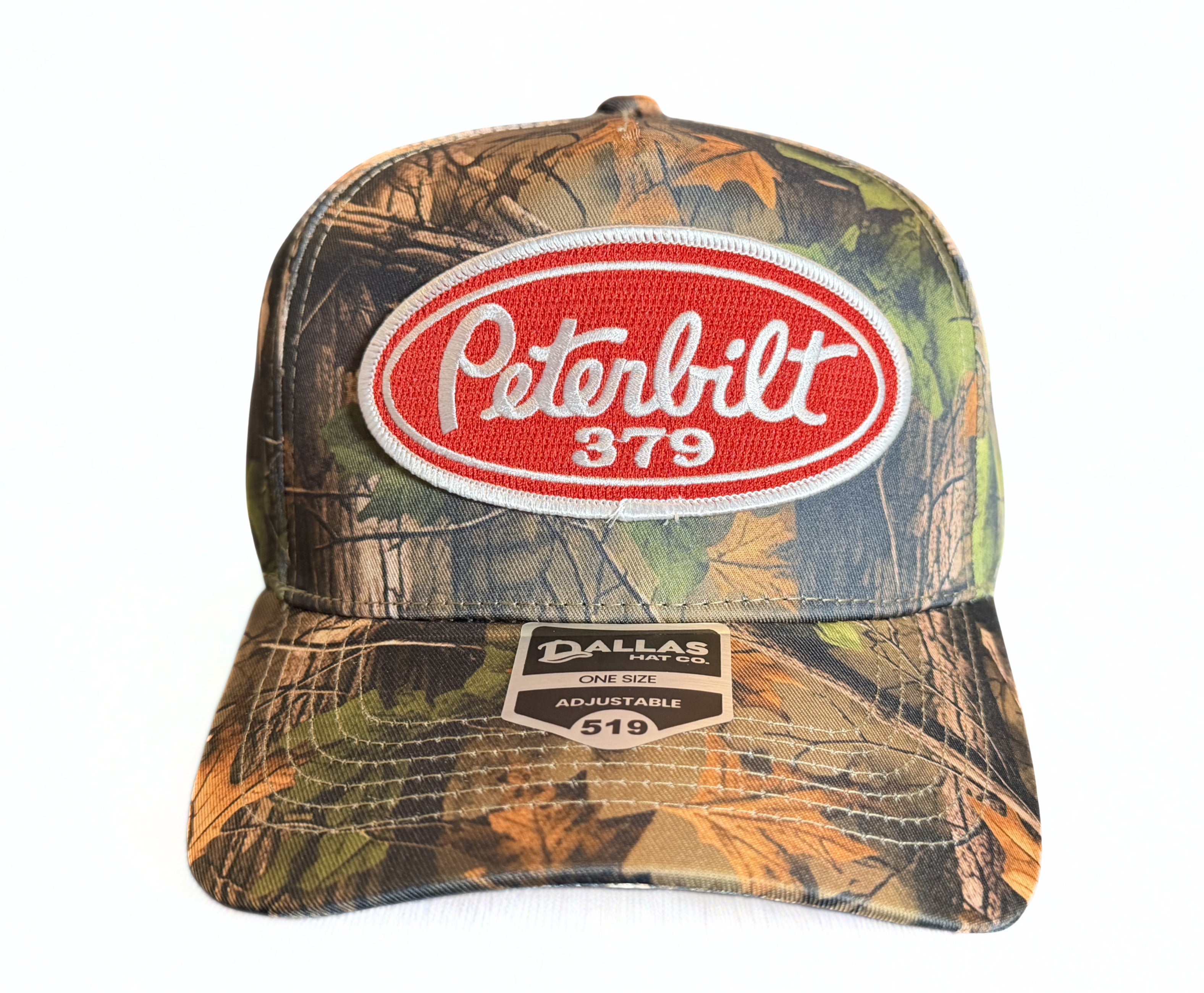 Peterbilt 379 Semi Truck Embroidered Logo Snapback Hat Premium Twill Adjustable Cap