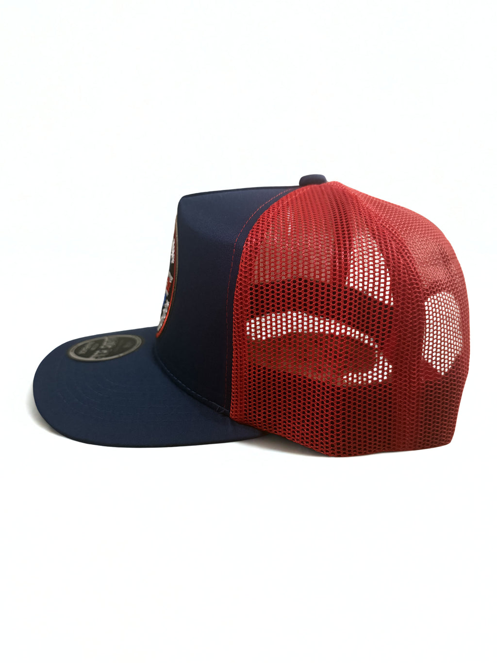 Navy Top Gun Fighter Weapons School Embroidered Logo Snapback American Flag Red White Blue Adjustable Mesh Cap