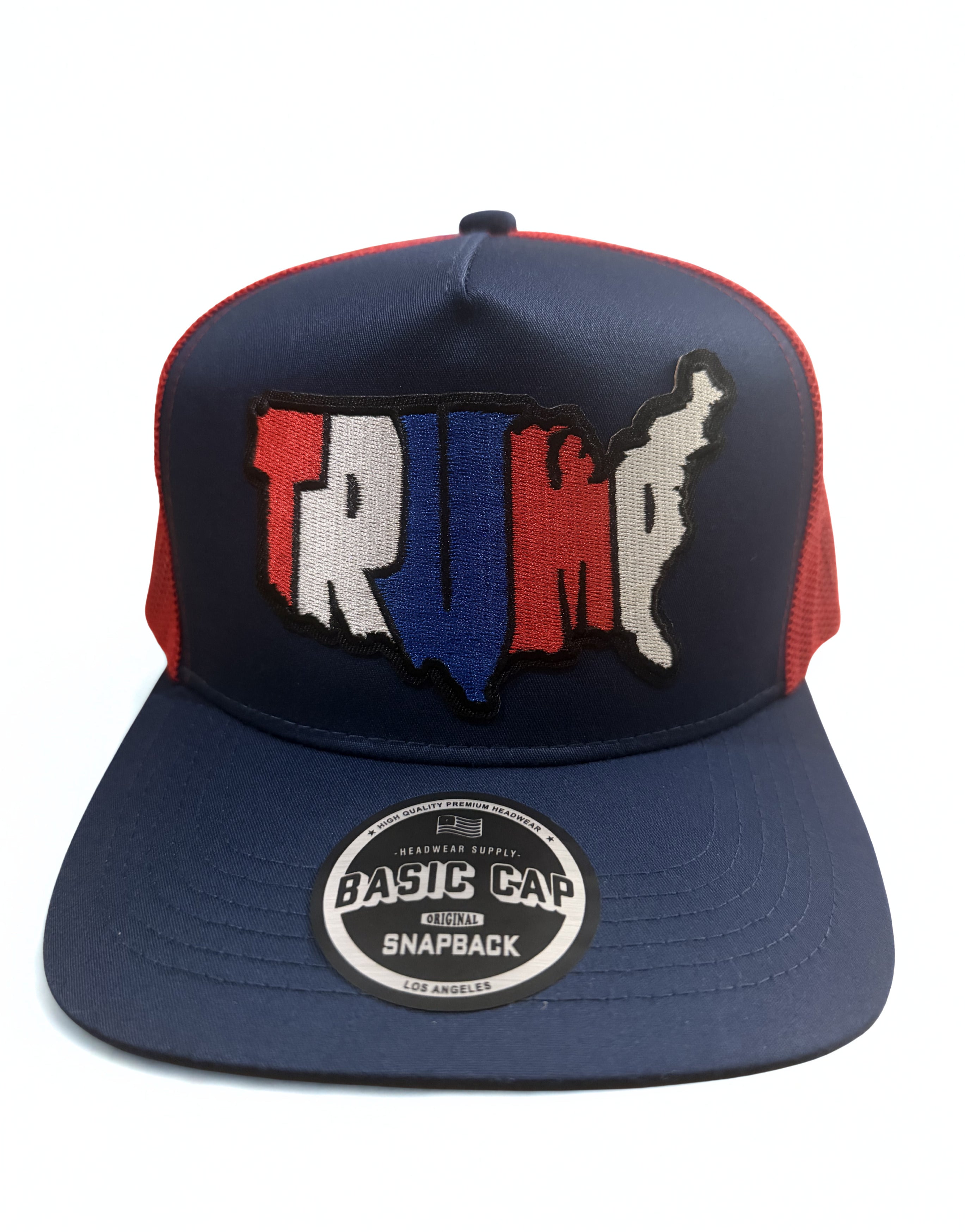 Trump 2026 American Flag Mesh Snapback Hat – Premium Red White & Blue Embroidered Trucker Cap