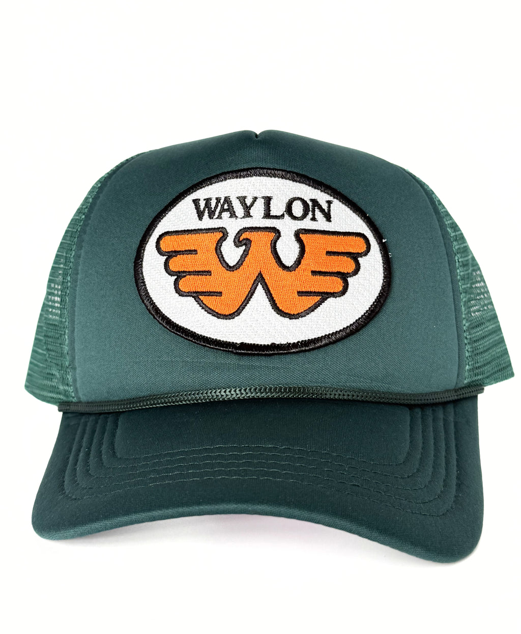 Waylon Jennings Trucker Mesh Snapback Cap Hunter Green
