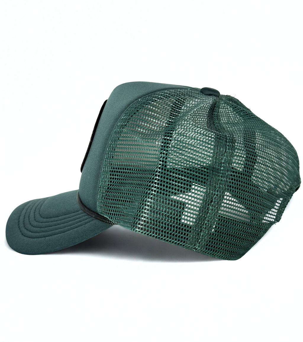 Waylon Jennings Trucker Mesh Snapback Cap Hunter Green